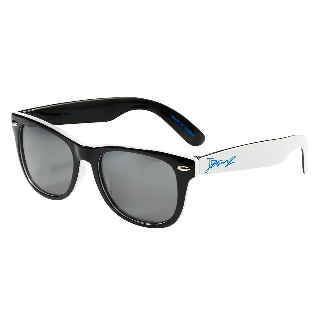 Children's UV400 Sunglasses - Black/White, age 5-10