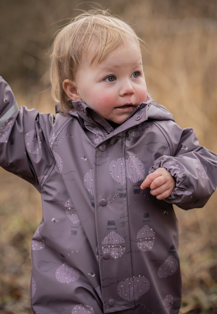 Fleece-lined Waterproof Overall, Balloons, ages 1-2 & 5-6 years