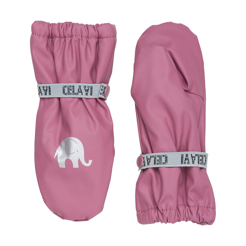 Fleece-lined Waterproof Mittens - Berry, age 1-2, generous fit