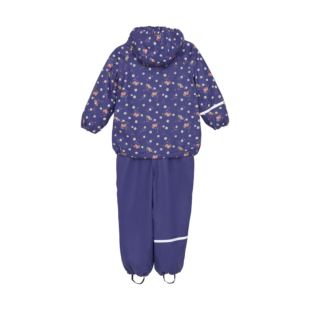 Fleece-lined Waterproof Set, Daises, ages from 1-7 years