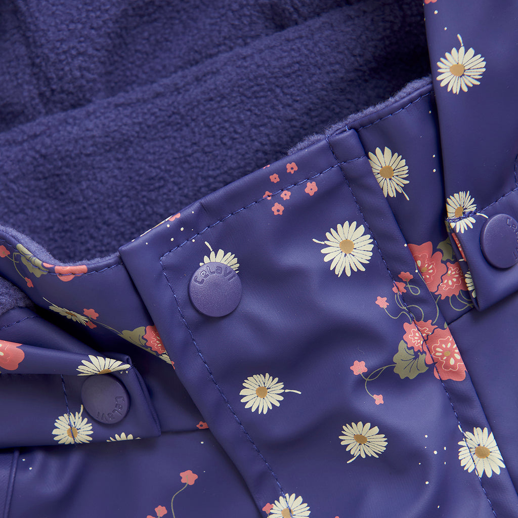 Fleece-lined Waterproof Set, Daises, ages from 1-7 years