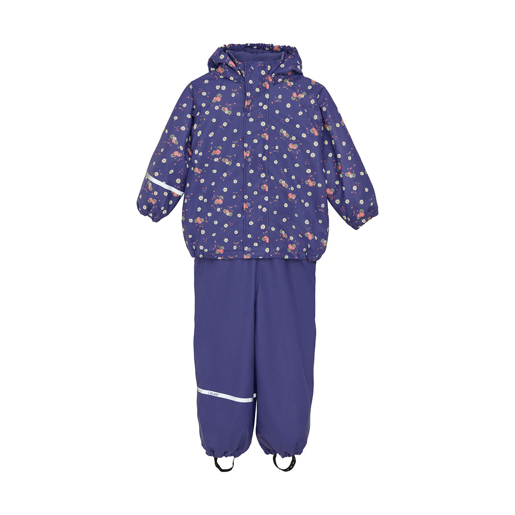 Fleece-lined Waterproof Set, Daises, ages from 1-7 years