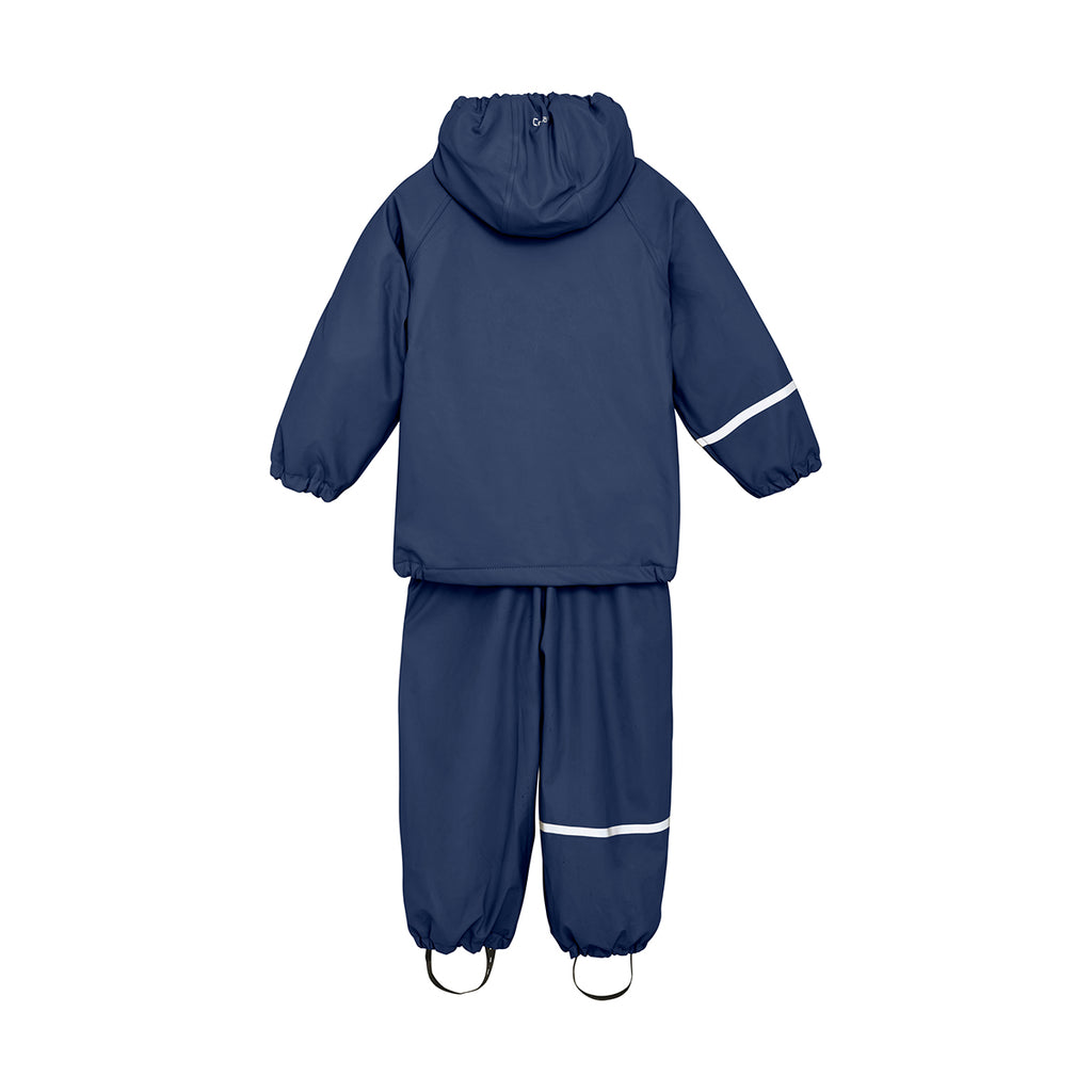 Fleece-lined Trousers & Jacket Waterproof Set, Blue, ages from 5-11 years