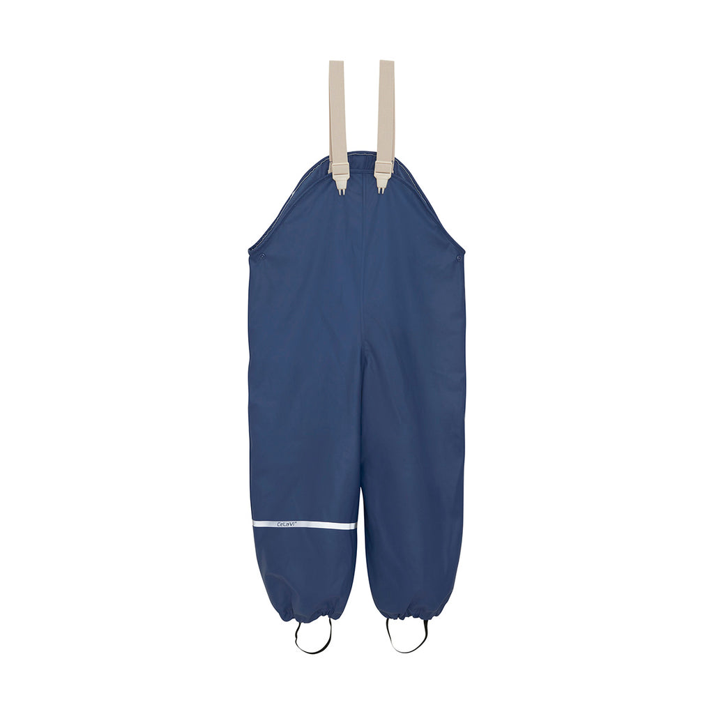 Fleece-lined Dungarees & Jacket Rain Set, Blue Doggies, ages from 1-4 years