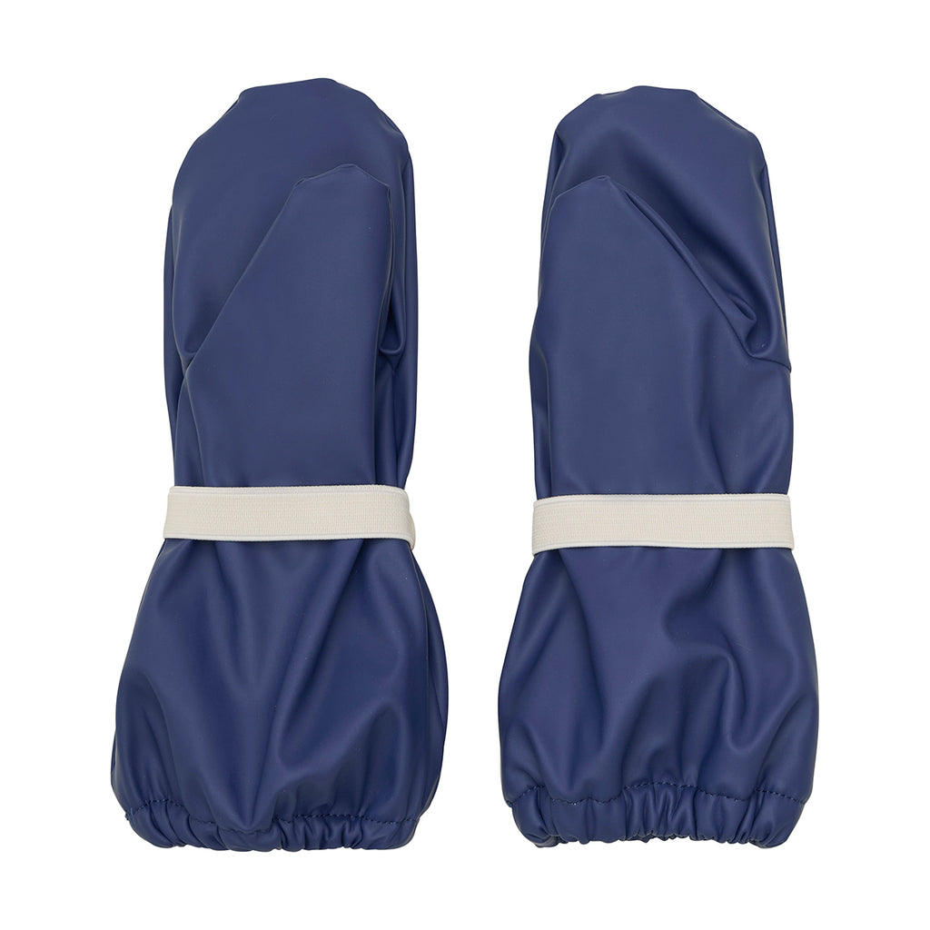 Fleece-lined Waterproof Mittens - Blue, ages from 0-6 years
