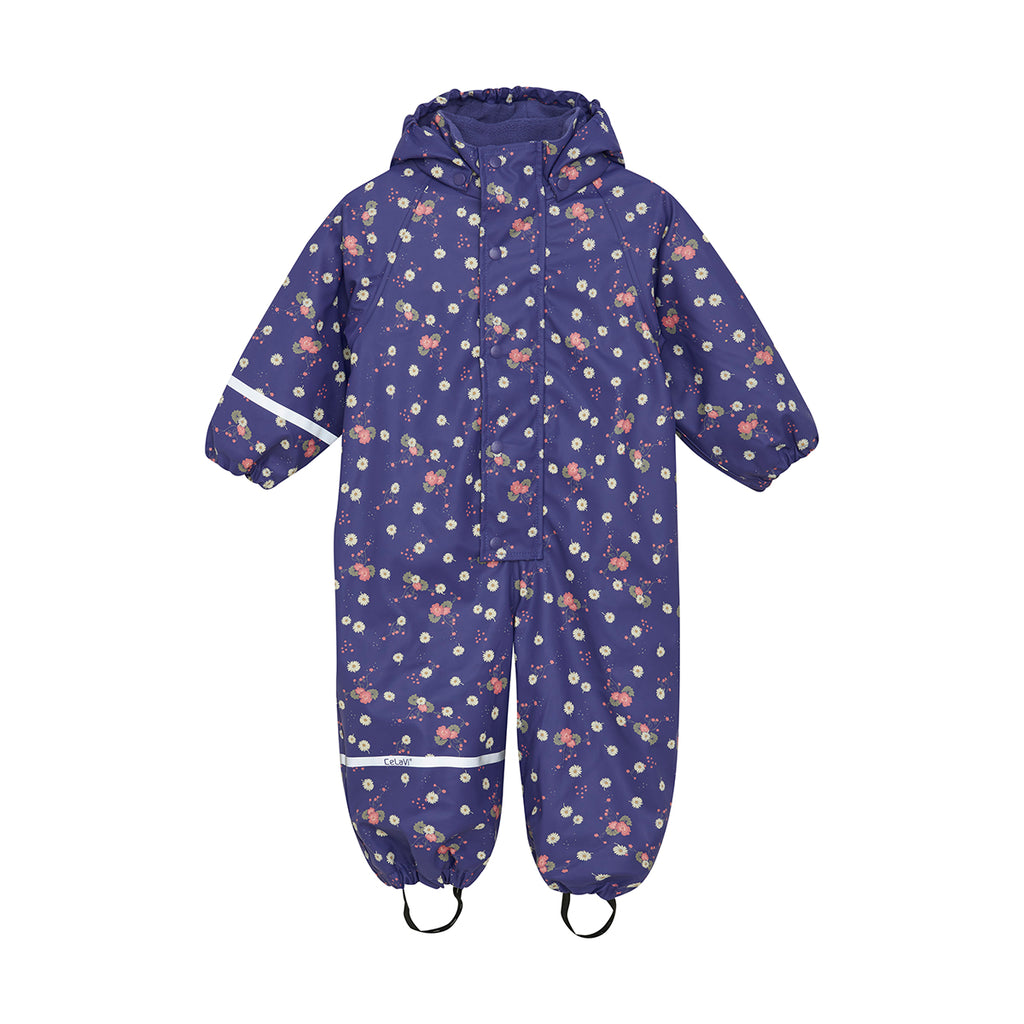 Fleece-lined Waterproof Overall, Daisies, sizes from 1 - 4 years