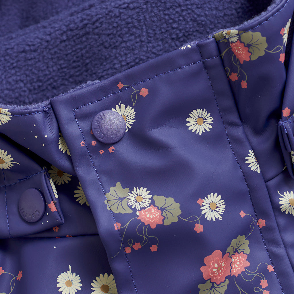 Fleece-lined Waterproof Overall, Daisies, sizes from 1 - 4 years