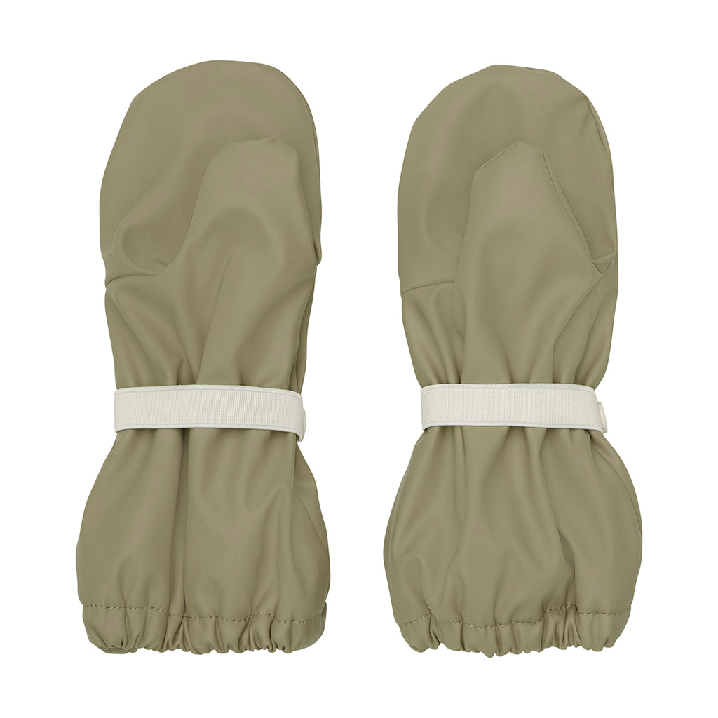 Fleece-lined Waterproof Mittens - Pistachio, ages from 0-6 years