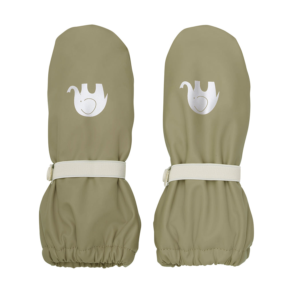 Fleece-lined Waterproof Mittens - Pistachio, ages from 0-6 years