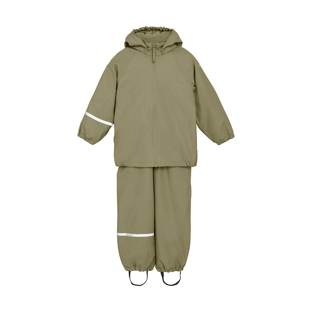 Fleece-lined Trousers & Jacket Waterproof Set, Pistachio, ages from 5-11 years