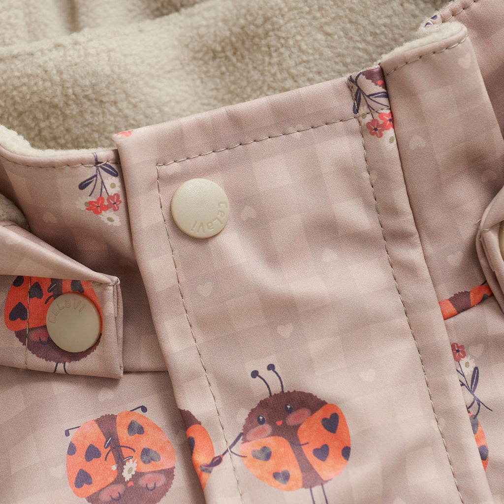 Fleece-lined Waterproof Overall, Ladybirds, ages from 6 months to 4 years