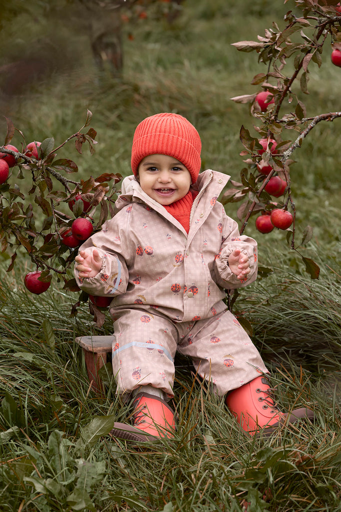 Fleece-lined Waterproof Overall, Ladybirds, ages from 6 months to 4 years