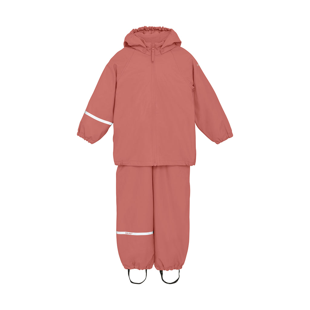 Fleece-lined Trousers & Jacket Waterproof Set, Pink, ages from 5-11 years
