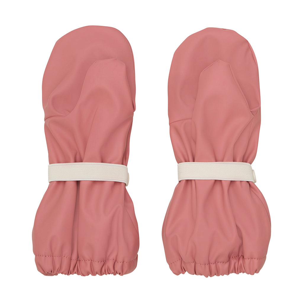 Fleece-lined Waterproof Mittens - Pink, ages from 0-6 years