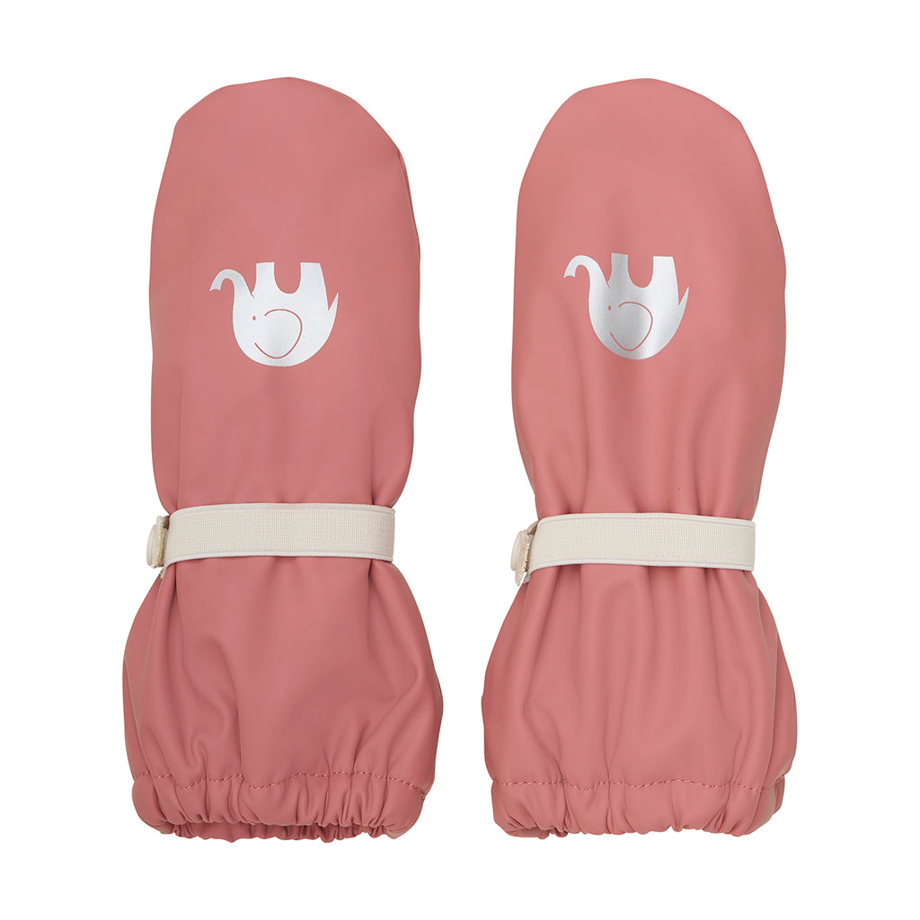 Fleece-lined Waterproof Mittens - Pink, ages from 0-6 years