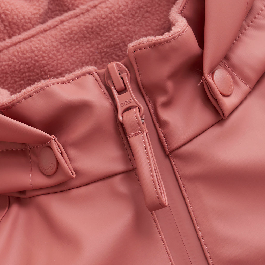 Fleece-lined Trousers & Jacket Waterproof Set, Pink, ages from 5-11 years