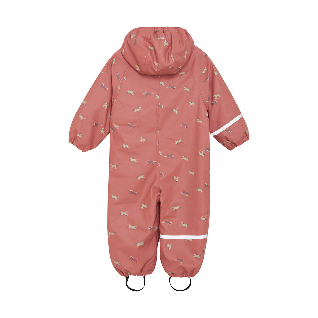 Fleece-lined Waterproof Overall, Pink Ponies, sizes from 1 - 4 years