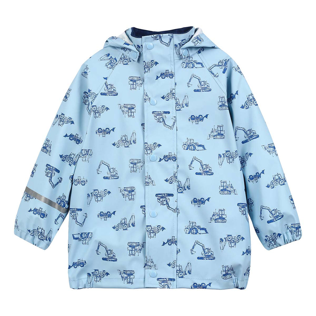 Blue Tractors Waterproof Jacket, ages 5-6 & 6-7