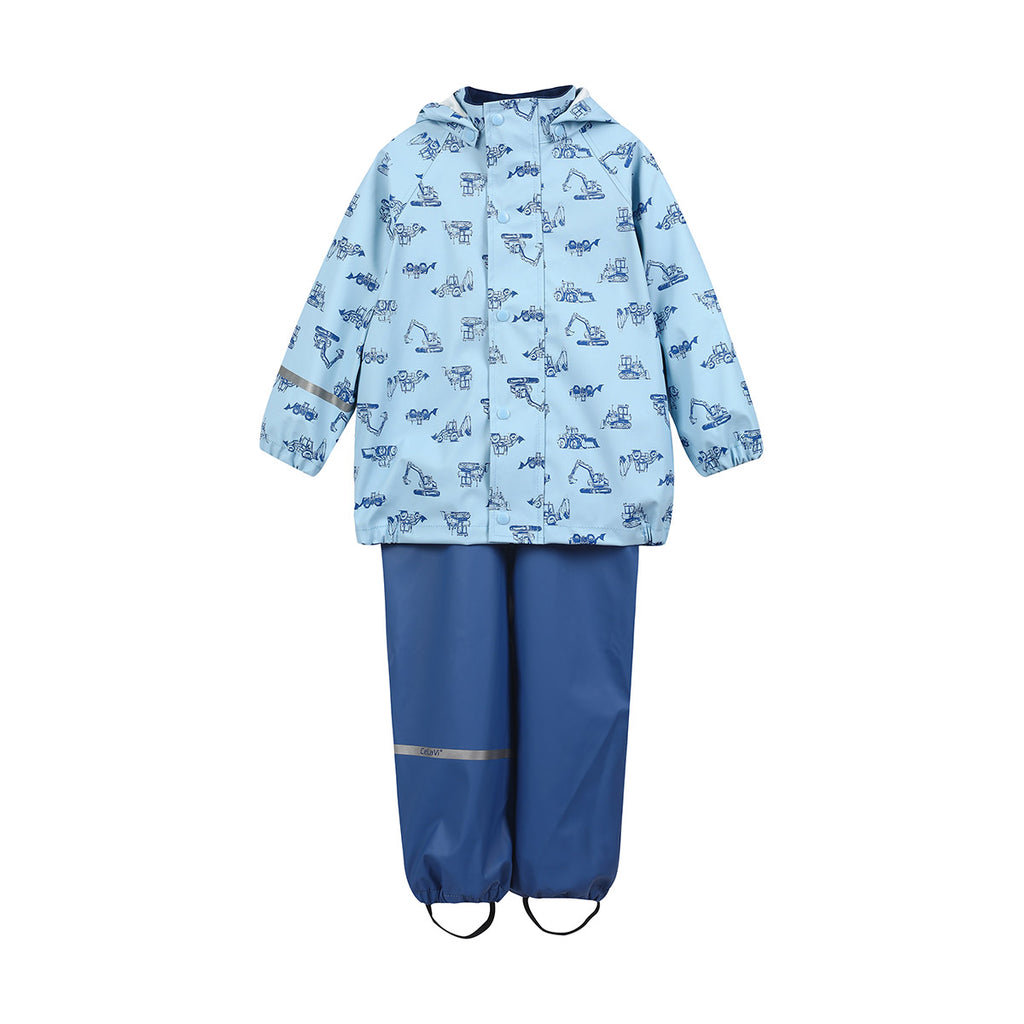 Blue Tractors Trousers & Jacket Waterproof Set, age 6-7