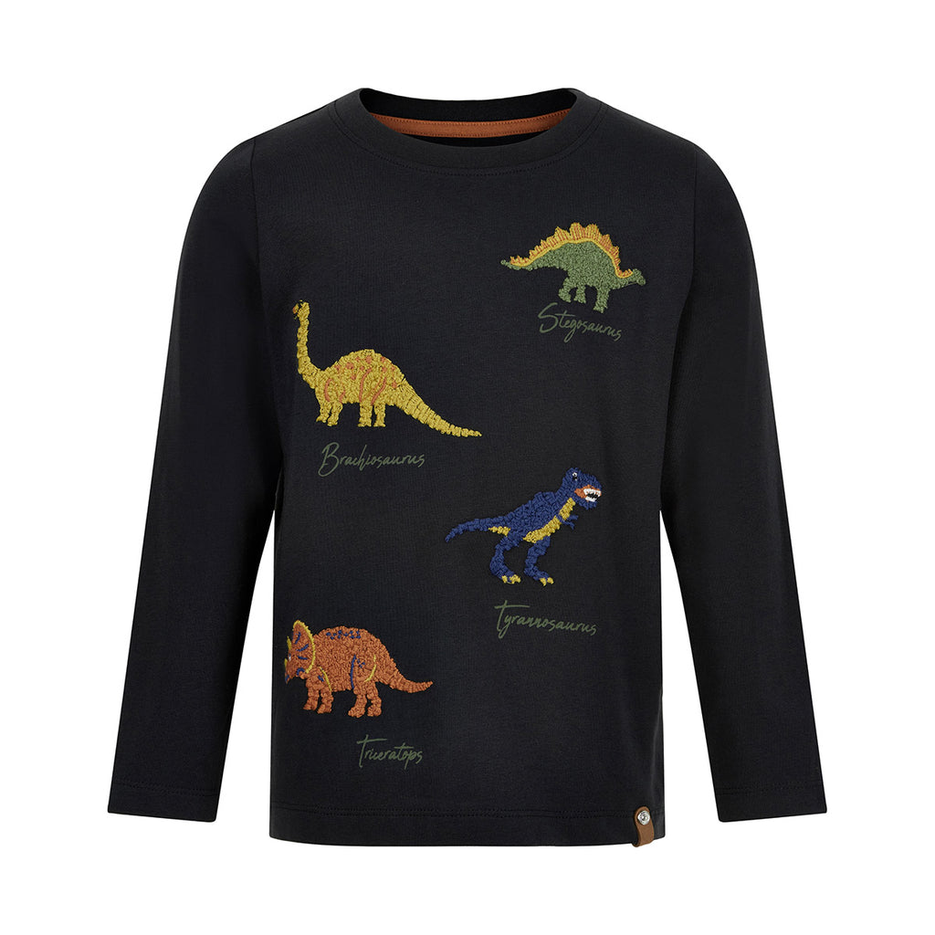 Long Sleeved Organic Cotton Top - Dinosaurs, ages from 3-6