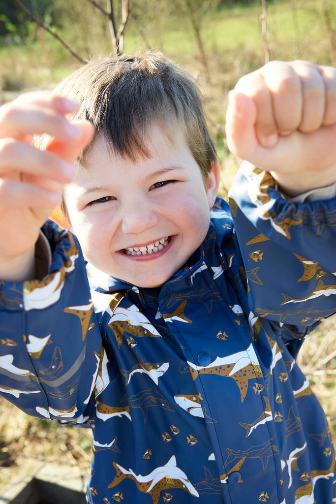 Child Waterproof Overall Sharks