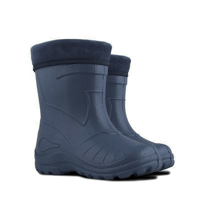 Kids Lined Wellies Navy Welly Boots Children's Wellies