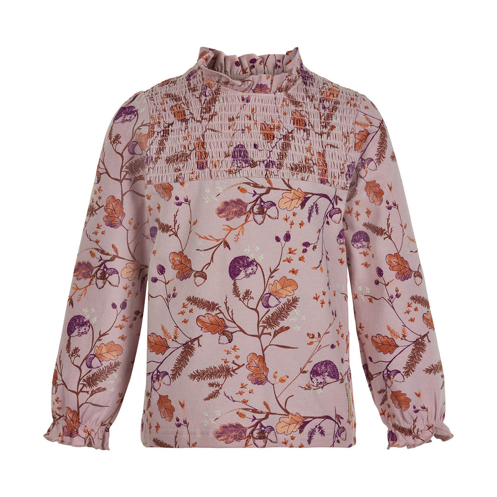 Long Sleeved Organic Cotton Top - Hedgehogs, age 4 years - only1 left!