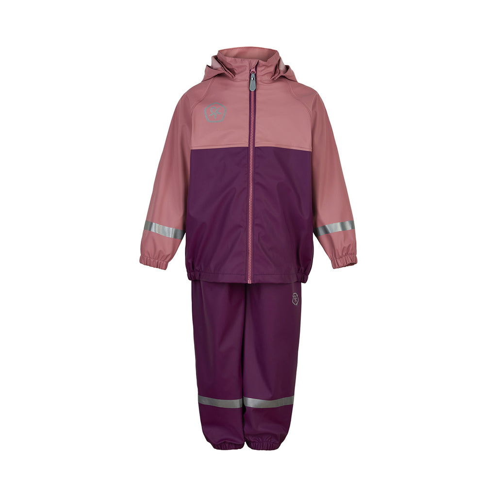 Waterproof Dungarees & Jacket Set, Purple/Pink, age 2-3 (small fit)
