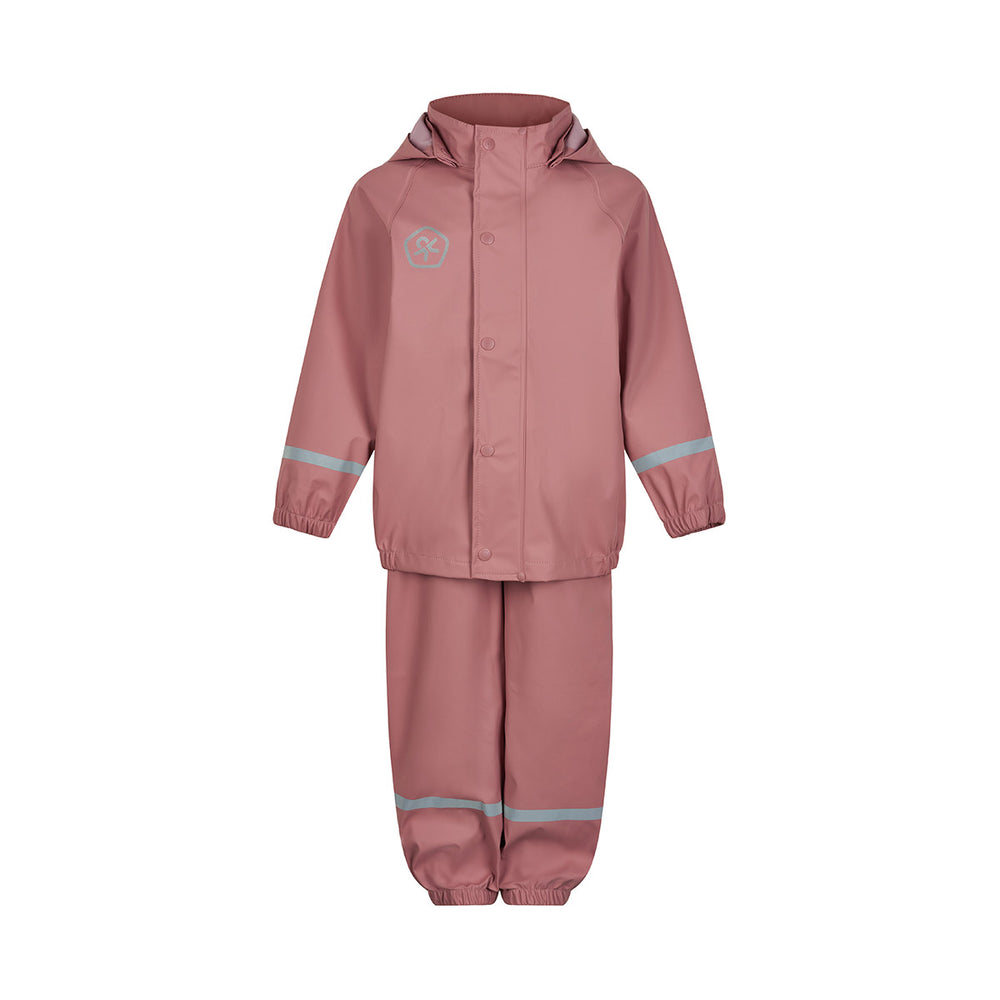 New! Waterproof Dungarees and Jacket Set, Dusky Pink, ages from 4-8