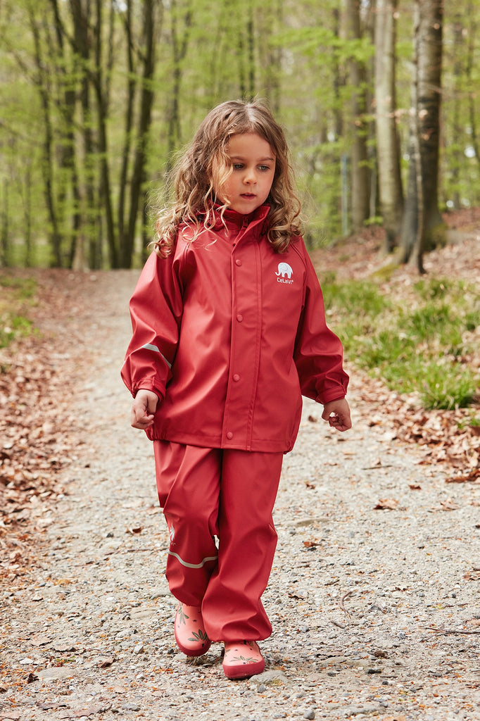 Red Waterproof Set, sizes from ages 1 - 12 years