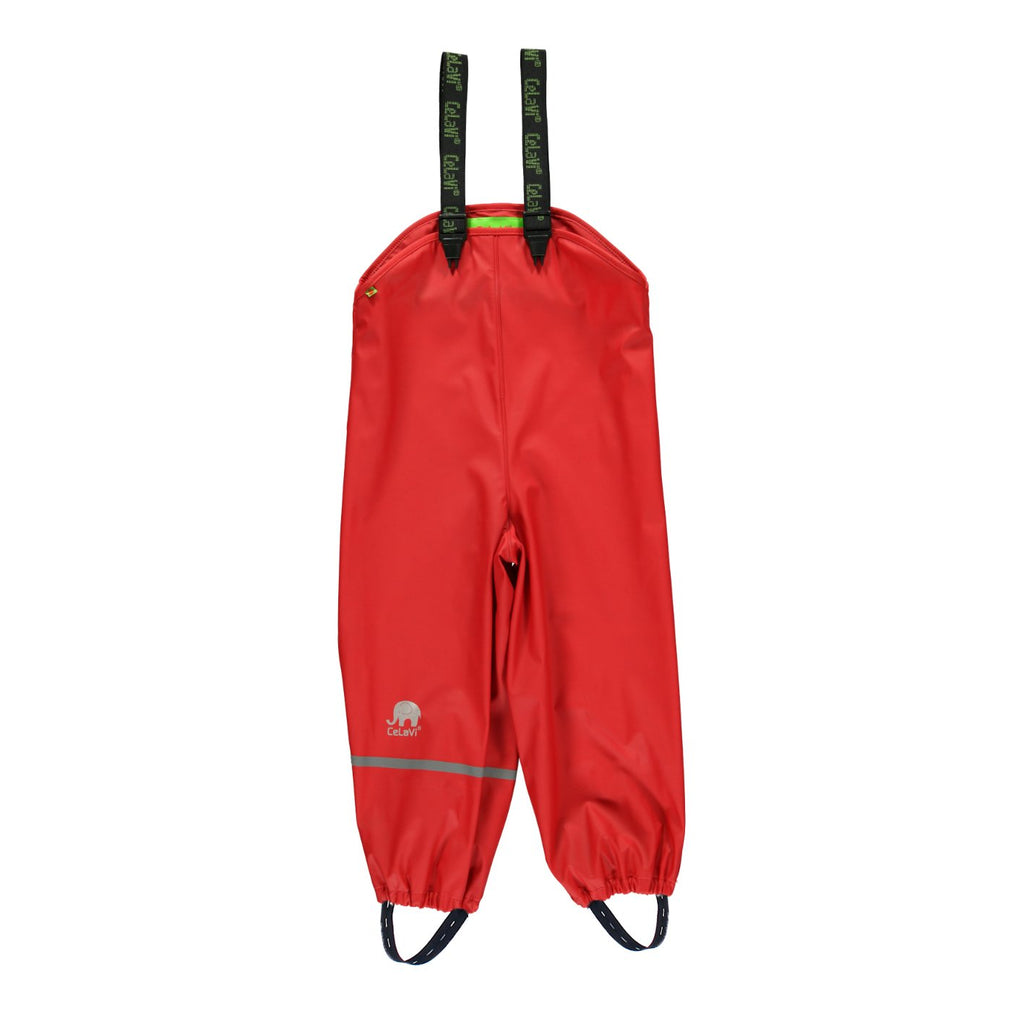 Kids Waterproof Dungarees - Red