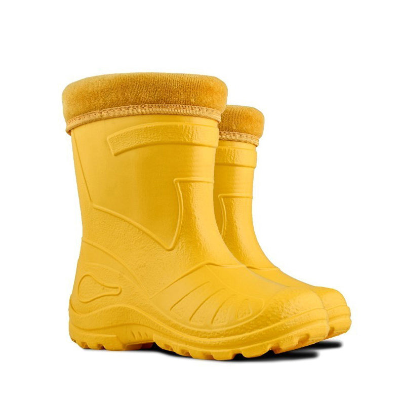 Kids Lined Wellies Yellow Welly Boots Children's Wellies