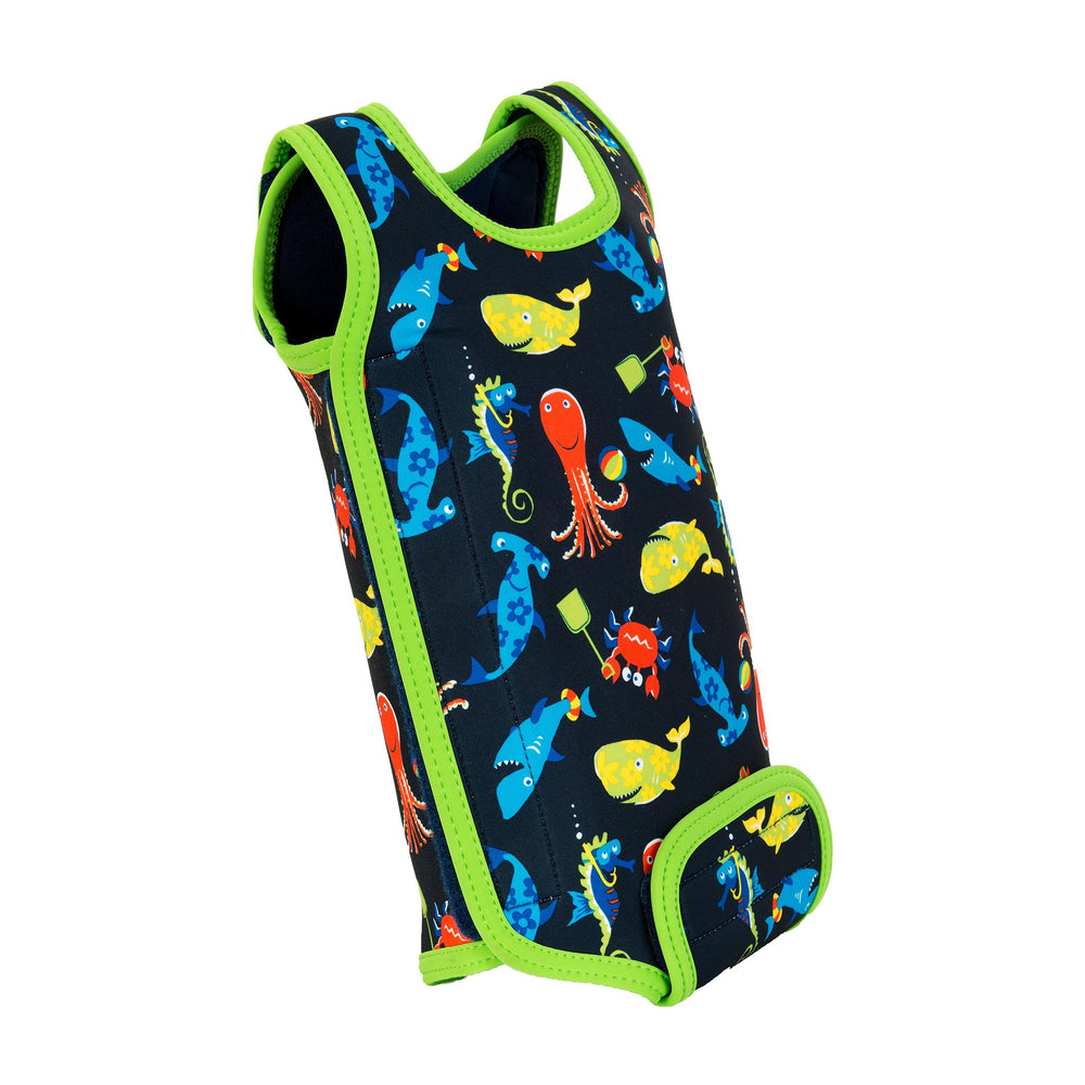 Baby Swimming Wetsuit - Navy Sea Life, sizes from 0-2 years