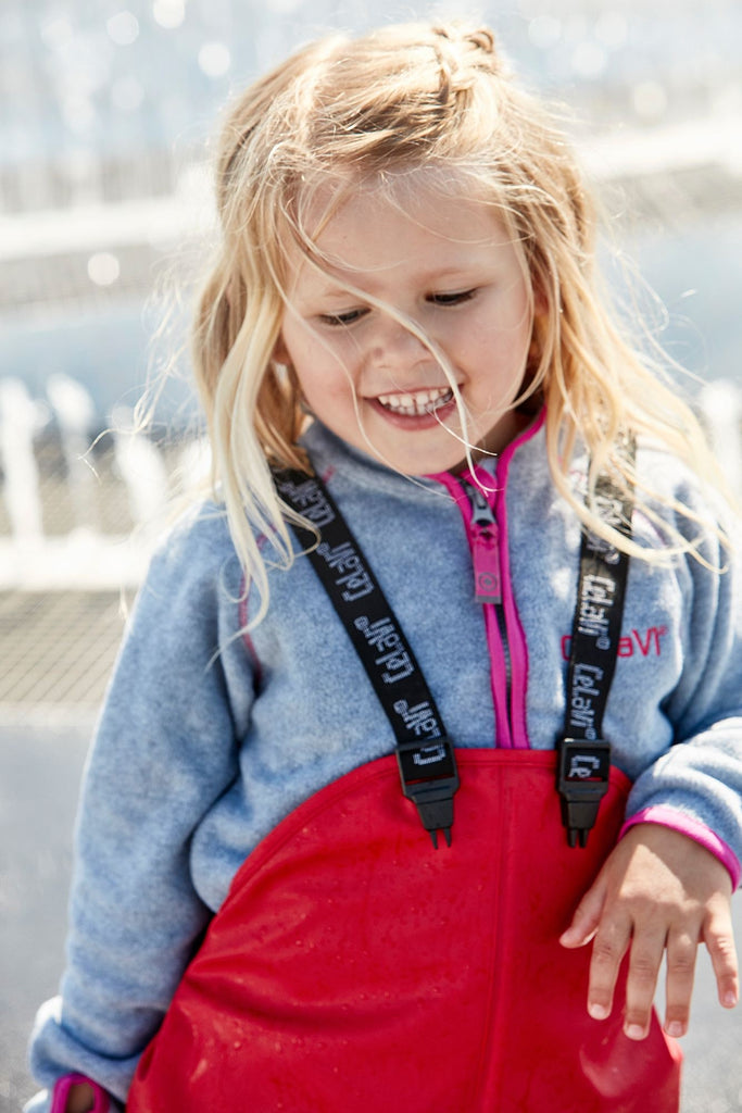 Children's Waterproof Dungarees - Red